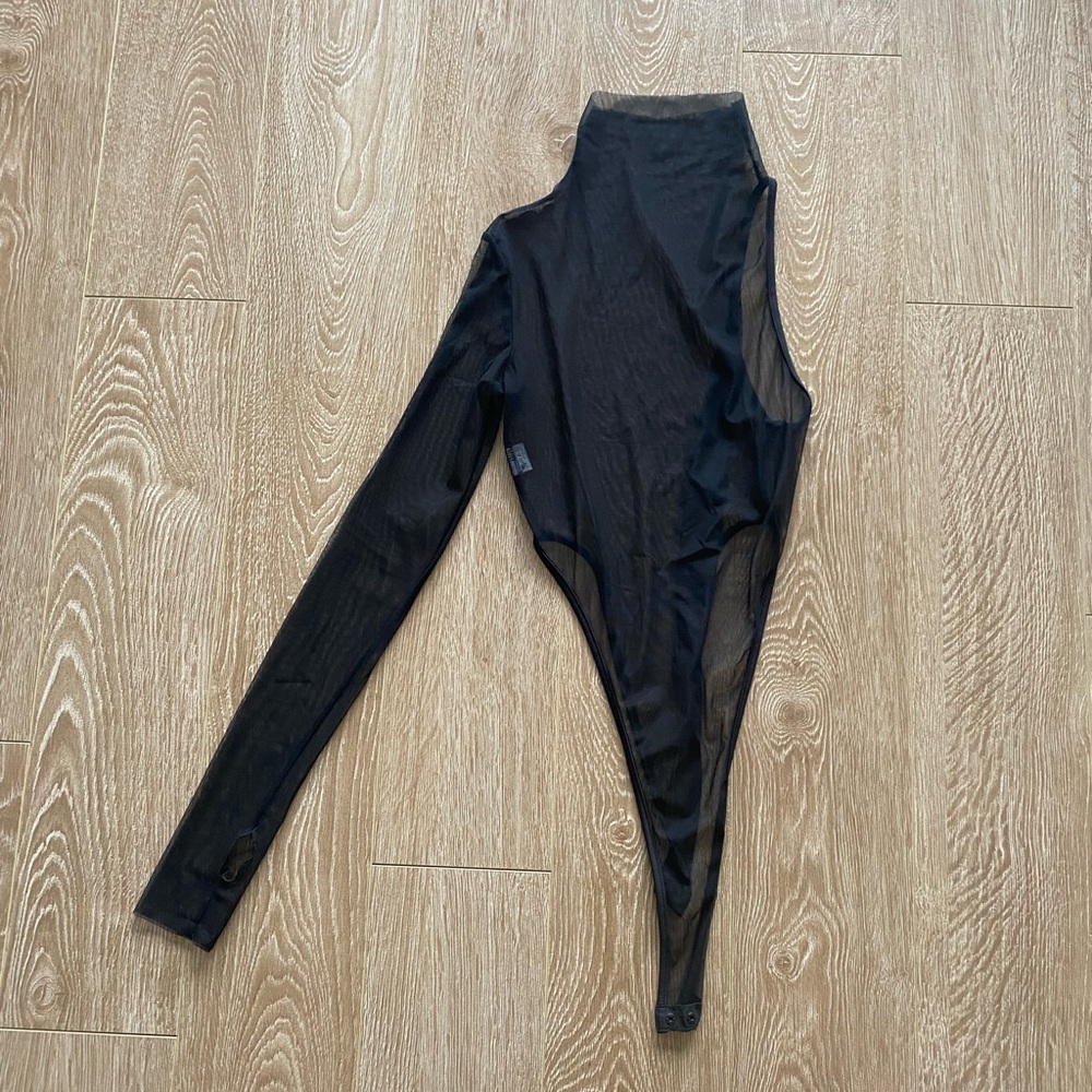 Mesh Asymmetric Bodysuit